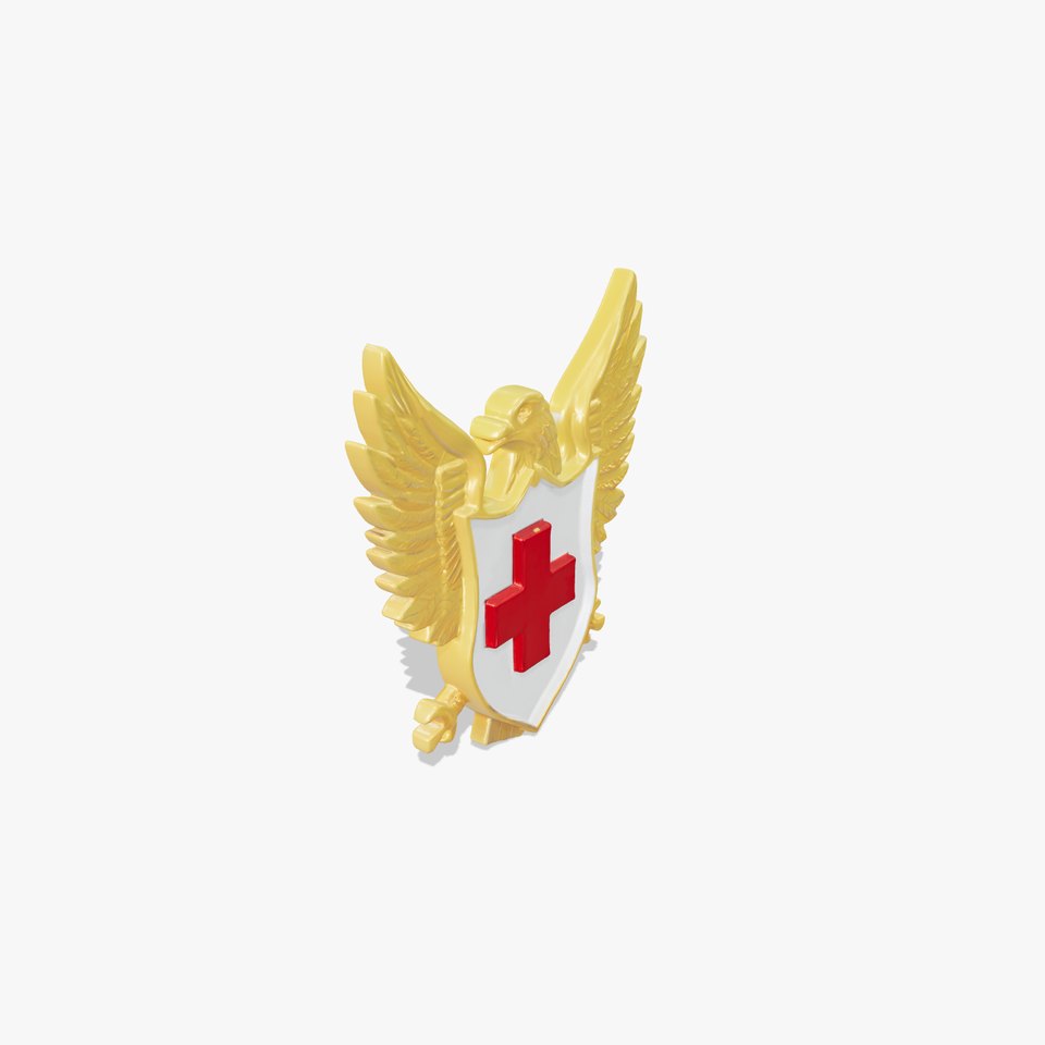 Eagle Emblem with Shield and Cross D Model Pack